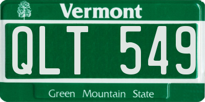VT license plate QLT549