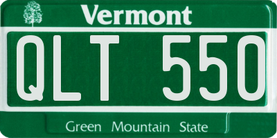 VT license plate QLT550