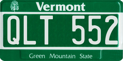 VT license plate QLT552