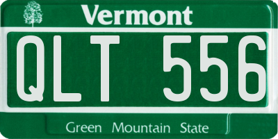 VT license plate QLT556