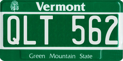 VT license plate QLT562