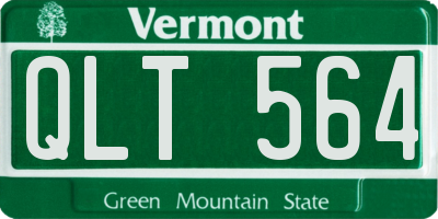 VT license plate QLT564