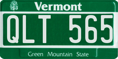VT license plate QLT565