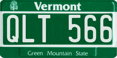 VT license plate QLT566
