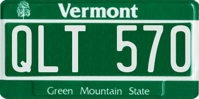 VT license plate QLT570