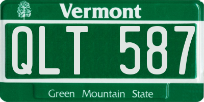 VT license plate QLT587