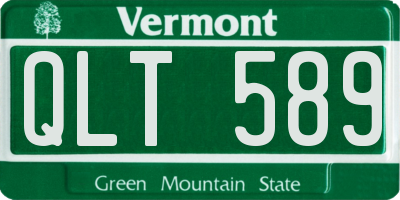 VT license plate QLT589