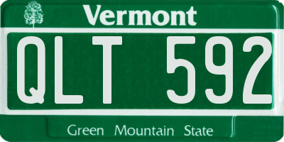 VT license plate QLT592