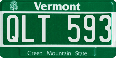 VT license plate QLT593