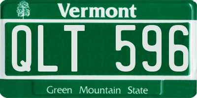 VT license plate QLT596