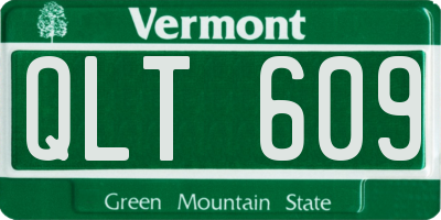 VT license plate QLT609