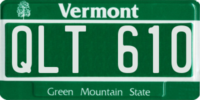 VT license plate QLT610