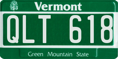 VT license plate QLT618