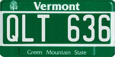 VT license plate QLT636