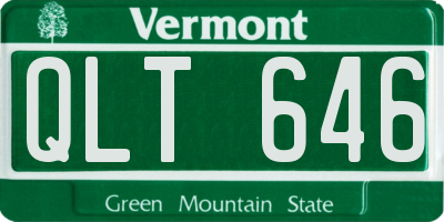 VT license plate QLT646