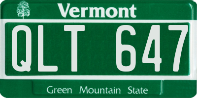 VT license plate QLT647