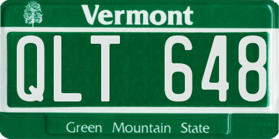 VT license plate QLT648