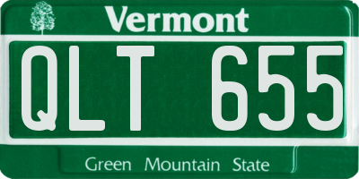 VT license plate QLT655