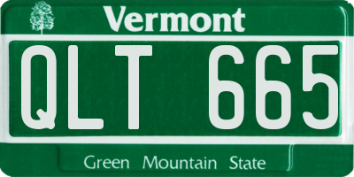 VT license plate QLT665