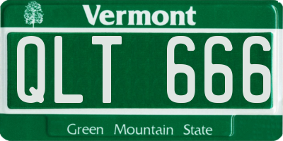 VT license plate QLT666