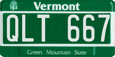 VT license plate QLT667