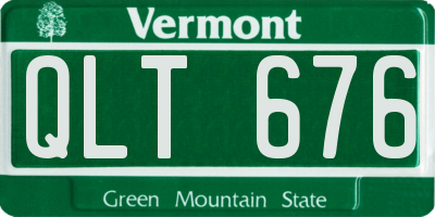 VT license plate QLT676
