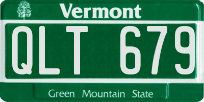 VT license plate QLT679