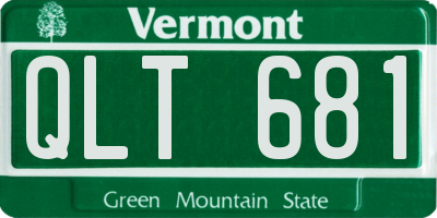 VT license plate QLT681