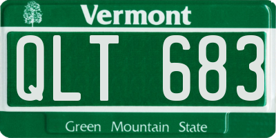 VT license plate QLT683