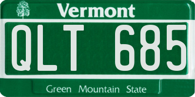 VT license plate QLT685