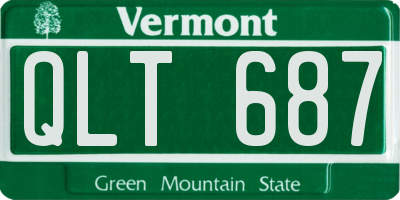 VT license plate QLT687