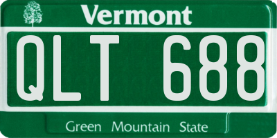 VT license plate QLT688