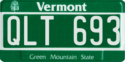 VT license plate QLT693