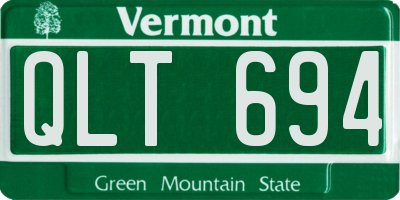 VT license plate QLT694