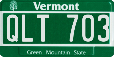 VT license plate QLT703