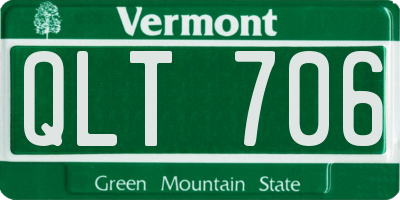VT license plate QLT706
