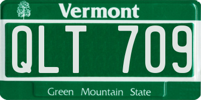 VT license plate QLT709
