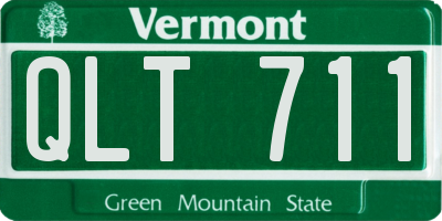 VT license plate QLT711