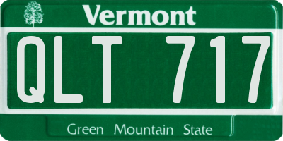 VT license plate QLT717