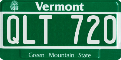 VT license plate QLT720