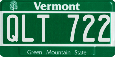 VT license plate QLT722