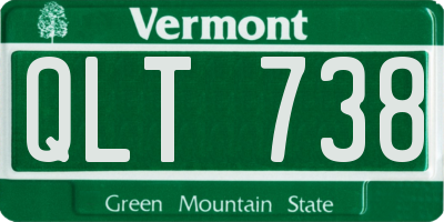 VT license plate QLT738