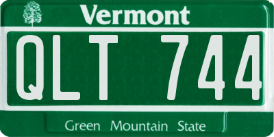 VT license plate QLT744