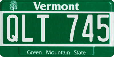 VT license plate QLT745