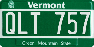 VT license plate QLT757