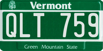 VT license plate QLT759