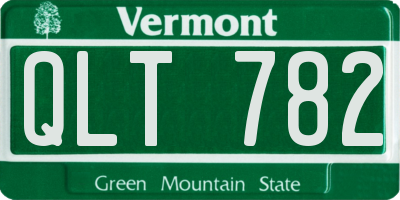VT license plate QLT782