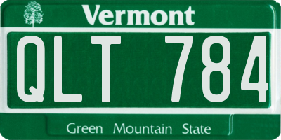 VT license plate QLT784