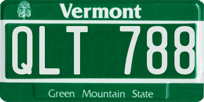 VT license plate QLT788