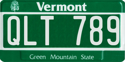 VT license plate QLT789